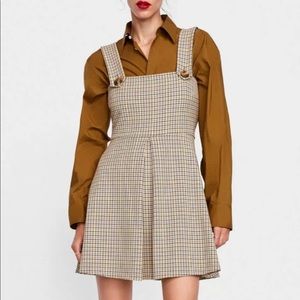 Zara plaid dress size M brand new